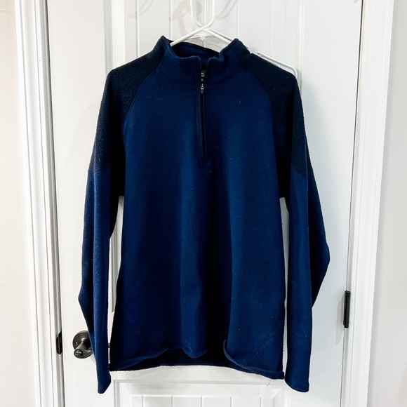 Royal Robbins Blue and Black 1/4 Zip Long Sleeve Pullover Size Large - Picture 2 of 11